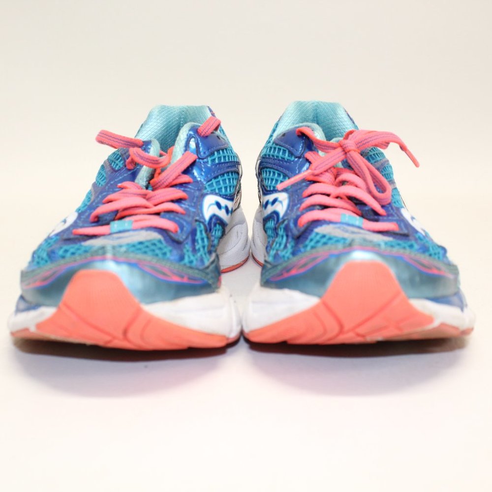 Saucony Ride 7 Running Shoes Turquoise Blue Coral OrangeS10241-1 Womens Size 9M - Picture 3 of 11